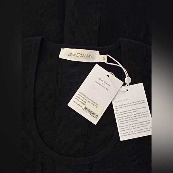 Zimmermann Luminosity Knit Paneled Minidress size 0/us size 4 - Picture 11 of 12